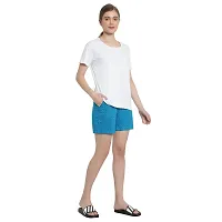 IRANA Women Shorts Combo Pack of 2 with Pockets Elastic Waistband Regular Stylish Night Wear Cotton Super Soft Comfortable (S to 2XL Size)-thumb2