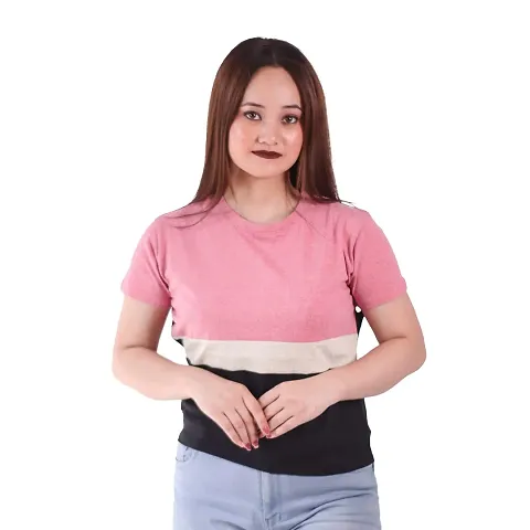 MYO Women Half Sleeve T-Shirt|Regular Fit Half Sleeves Round Neck Cotton Tshirts