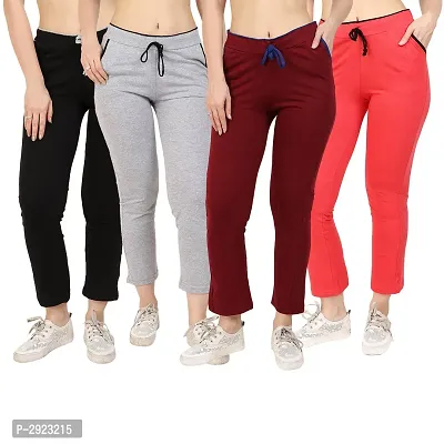 Women's Cotton Lounge Pants Combo Of 4