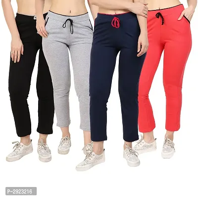 Women's Cotton Lounge Pants Combo Of 4