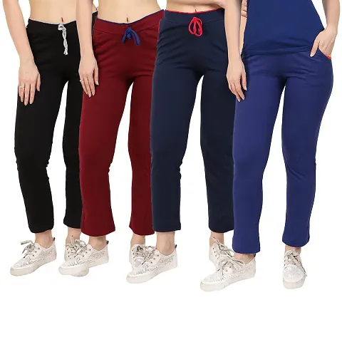 Cotton Track Pants For Women- Pack Of 4
