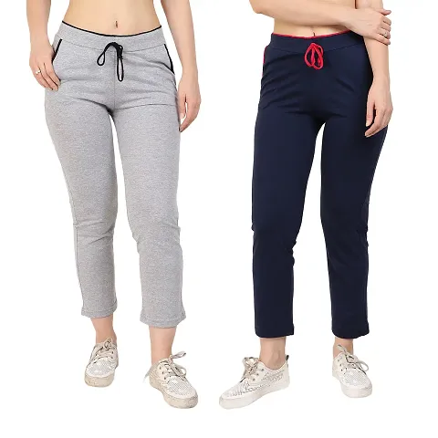 Cotton Track Pants For Women - Pack Of 2