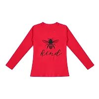 Stylish Cotton Printed Full Sleeve T-shirt For Girls- Pack of 5-thumb4