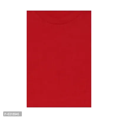 Fabulous Red Cotton Solid Round Neck Tees For Boys-thumb3