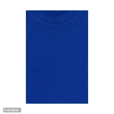 Fabulous Blue Cotton Solid Round Neck Tees For Boys-thumb3