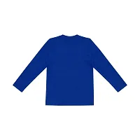 Fabulous Blue Cotton Solid Round Neck Tees For Boys-thumb1