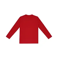 Fabulous Red Cotton Solid Round Neck Tees For Boys-thumb1