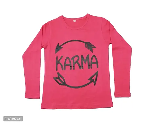 Fabulous Pink Cotton Printed Round Neck Tees For Boys