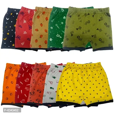 Stylish Cotton Printed Shorts For Infants- Pack Of 10-thumb0