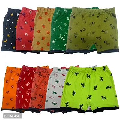 Stylish Cotton Printed Shorts For Infants- Pack Of 10