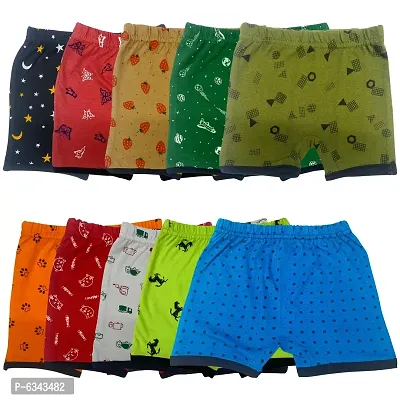Stylish Cotton Printed Shorts For Infants- Pack Of 10