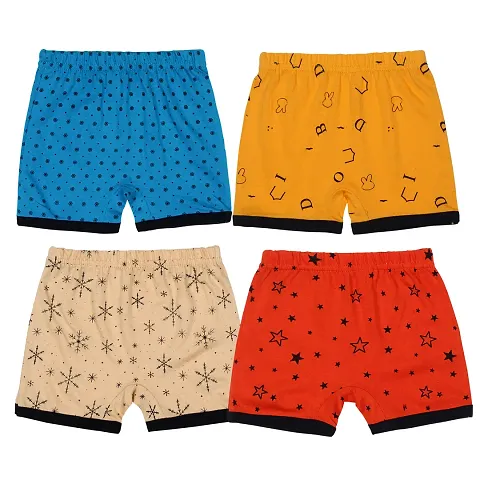 Kids Cotton Printed Bloomers For Girls/ Boys Pack of 4