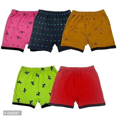 Cotton Printed  MultiColored Bloomer Panties For Girls Boys and Kids Pack of 5