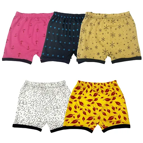 Cotton Blend Printed Shorts For Boys- Pack Of 5