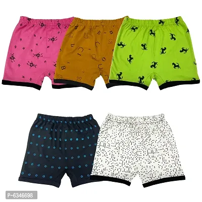 Cotton Printed  MultiColored Bloomer Panties For Girls Boys and Kids Pack of 5