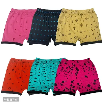 Cotton Printed  MultiColored Bloomer Panties For Girls Boys and Kids Pack of 6