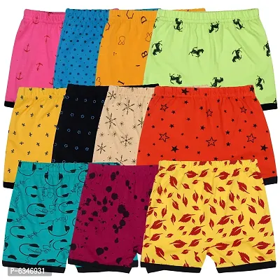 Cotton Printed  MultiColored Bloomer Panties For Girls Boys and Kids Pack of 11