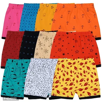 Cotton Printed  MultiColored Bloomer Panties For Girls Boys and Kids Pack of 11-thumb0