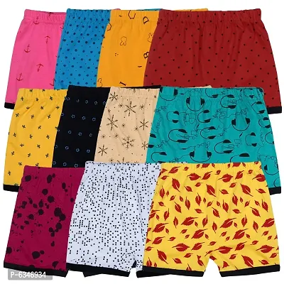 Cotton Printed  MultiColored Bloomer Panties For Girls Boys and Kids Pack of 11