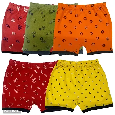Contemporary Cotton Printed Shorts For Boys- Pack Of 5