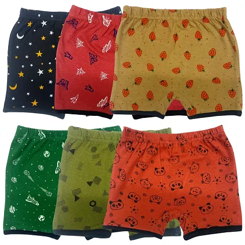 Contemporary Cotton Printed Shorts For Boys - Pack Of 6