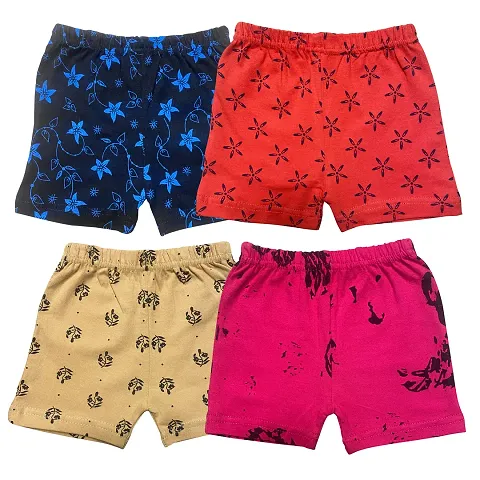 Cotton Printed Shorts For Boys- Pack Of 4
