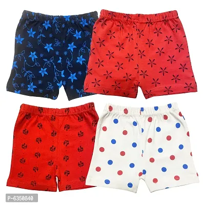 Contemporary Cotton Blend Printed Shorts For Boys- Pack Of 4