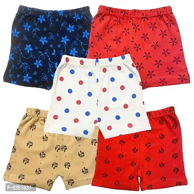 Contemporary Cotton Blend Printed Shorts For Boys- Pack Of 5
