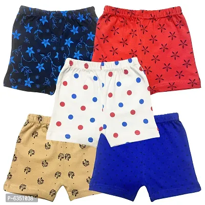Contemporary Cotton Blend Printed Shorts For Boys- Pack Of 5