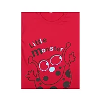 Stylish Cotton Red Round Neck Long Sleeves Printed For Girls-thumb2