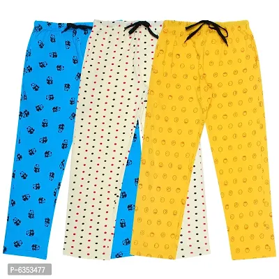 Fasha Girls Cotton Printed For Lower   Nightwear  Track wear  Active wear pyjama Pack of 3-thumb0