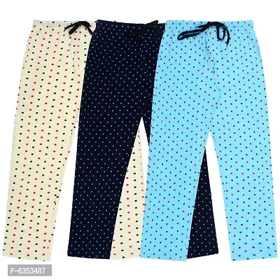 Fasha Girls Cotton Printed For Lower   Nightwear  Track wear  Active wear pyjama Pack of 3