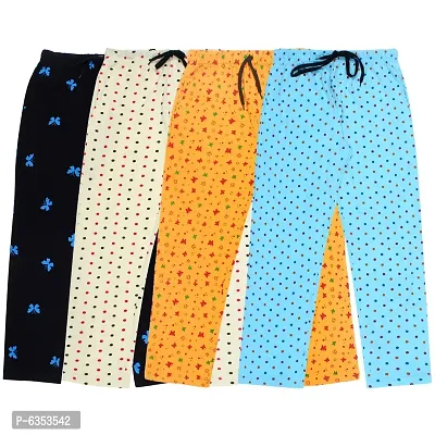Fasha Girls Cotton Printed For Lower   Nightwear  Track wear  Active wear pyjama Pack of 4-thumb0