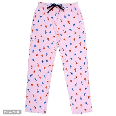 Stylish Fancy Cotton Printed Track Pant For Girls-thumb0