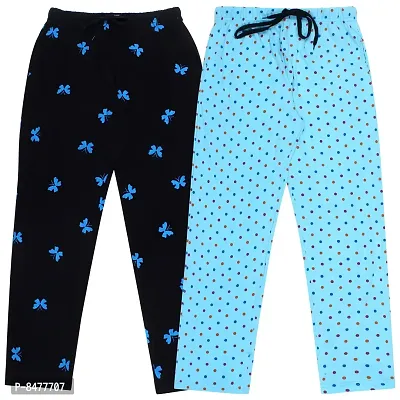 Stylish Fancy Cotton Printed Track Pant For Girls