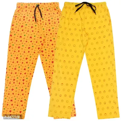 Stylish Fancy Cotton Printed Track Pant For Girls-thumb0