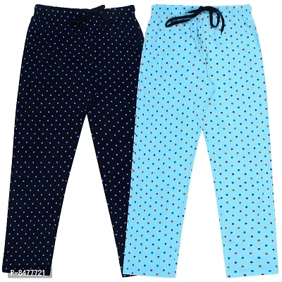 Stylish Fancy Cotton Printed Track Pant For Girls-thumb0