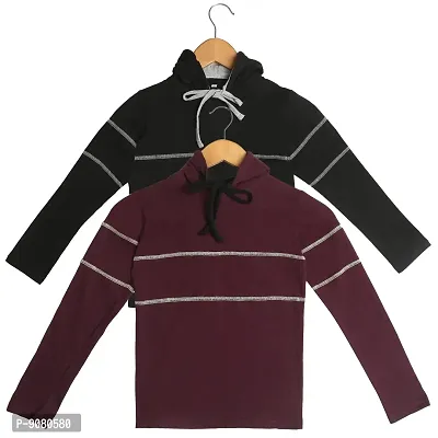 Stylish Fashion Sweatshirts  Pullover Hoodie Casual Hooded Sweatshirts Combo For Baby Boys Pack Of 2