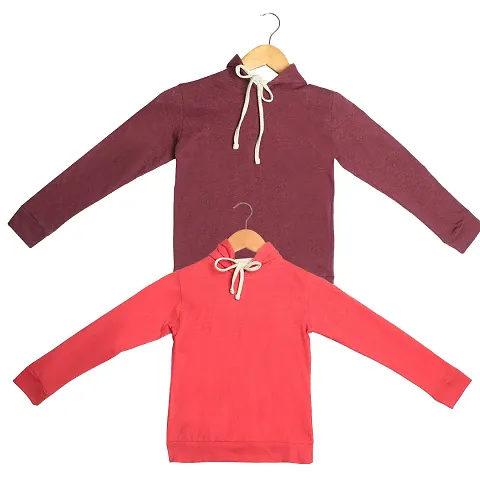 Soft Brushed Fleece Pullover Hoodie Casual Hooded Sweatshirts Combo For Boys and Kids Pack Of 2