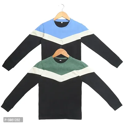 Stylish Regular Fit Full Sleeve Cotton Sweatshirt Combo For Boys Pack Of 2-thumb0