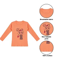 Stylish Fancy Cotton Printed Full Sleeves T-Shirts Combo For Girls Pack Of 2-thumb4