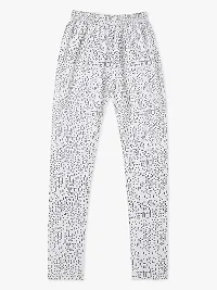 Fabulous White Cotton Printed Leggings For Girls-thumb1