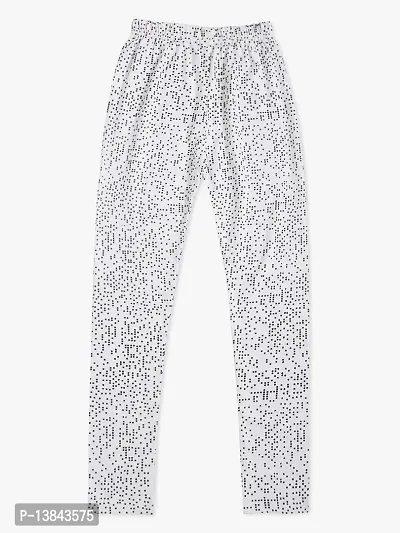 Fabulous White Cotton Printed Leggings For Girls-thumb2