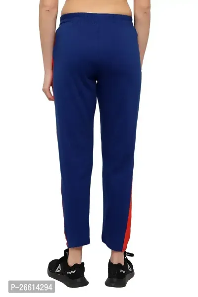Stylish Navy Blue Cotton Trouser For Women-thumb3