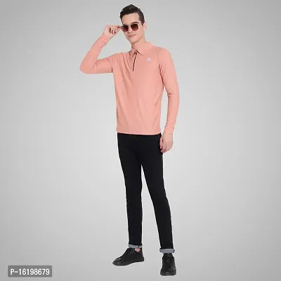 Stylish Fancy Polyester Solid Polos T-Shirts For Men-thumb5