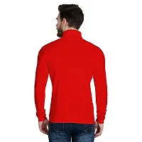 MYO Men's Full Sleeves Turtle Neck/high Neck t Shirt | Sweatshirt|Hoodies Red-thumb1