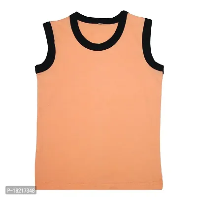 Buy Stylish Cotton Peach Solid Inner Wear Vest For Boys- Combo Of 1 Online  In India At Discounted Prices