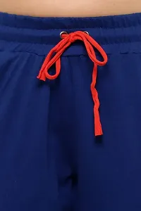 Stylish Blue Cotton Trouser For Women-thumb3