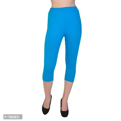 Fasha Women's Capri Pant ( White  Turquoise _ X-Large ) ( Pack of 2 )-thumb3