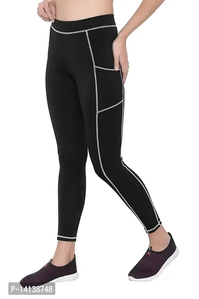 MYO Stretchable Gym wear Sports Leggings Ankle Length Workout Tights | Sports Fitness Yoga, Dance, Jogging Pant, Track Pants for Girls  Women Sizes-thumb4